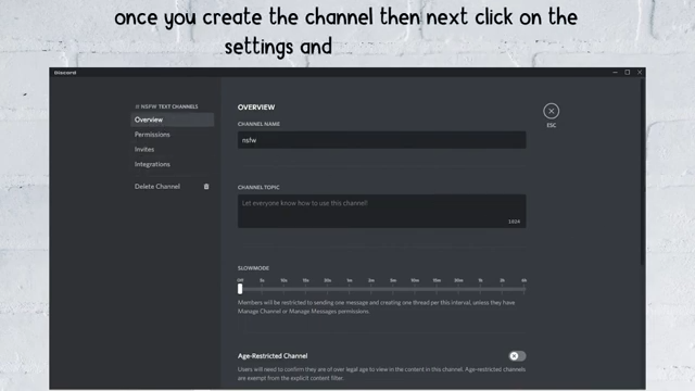 how to make a nsfw channel on discord


