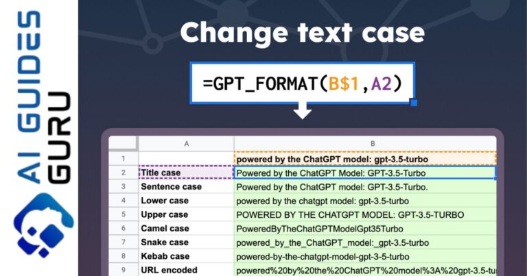 How to Use GPT for Sheets 2023